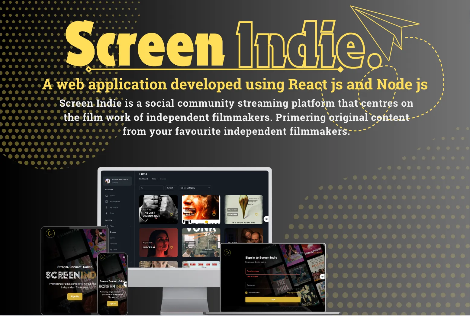 Screen Indie — Web App screenshot