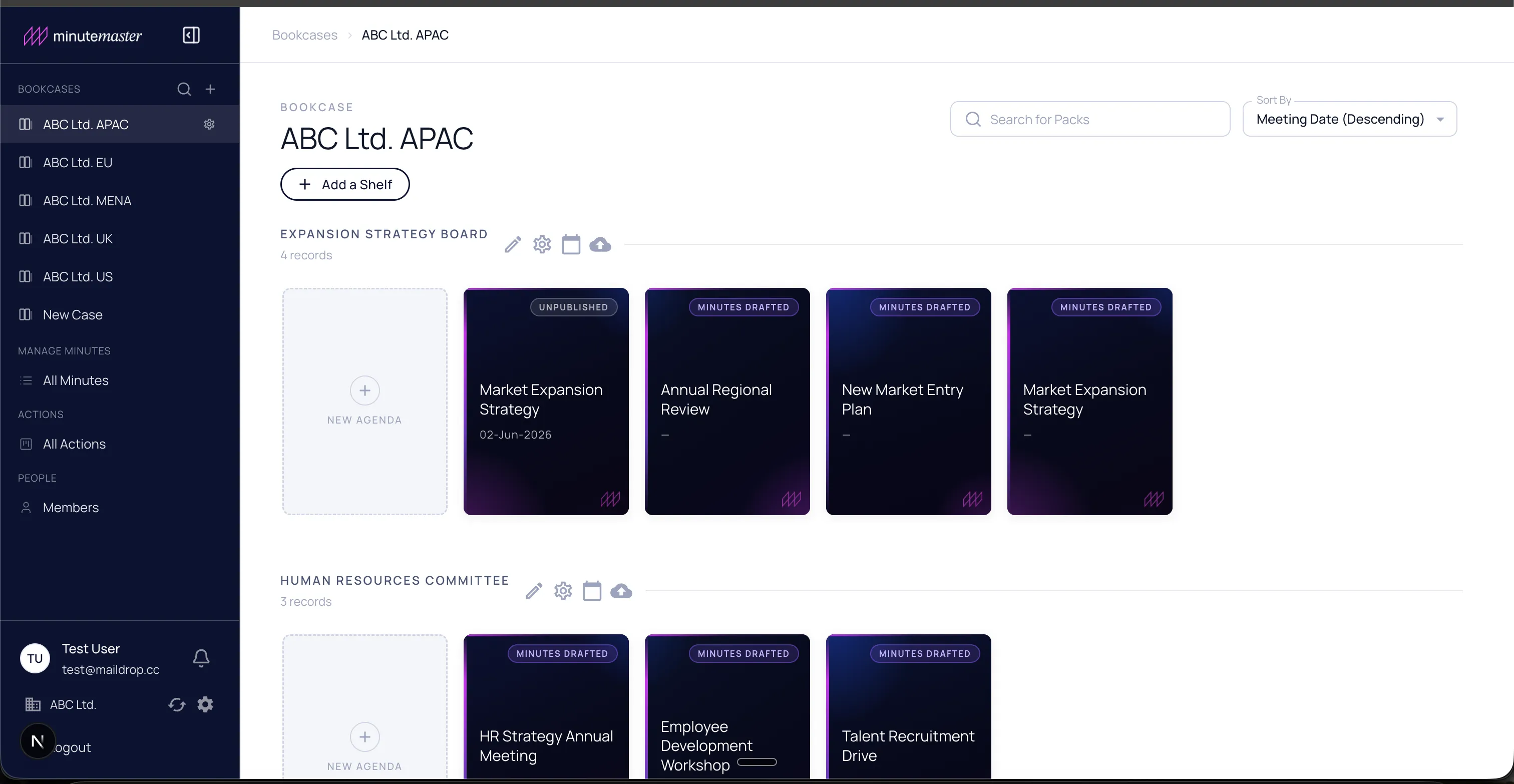 Minute Master — SaaS Platform screenshot